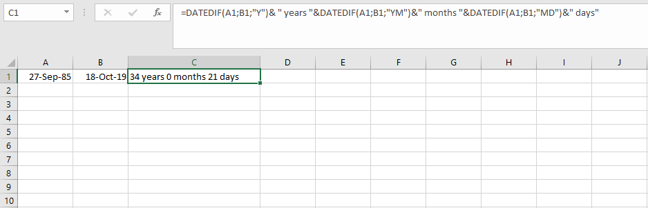 Excel DATEDIF Function How To Use DATEDIF In Excel IONOS