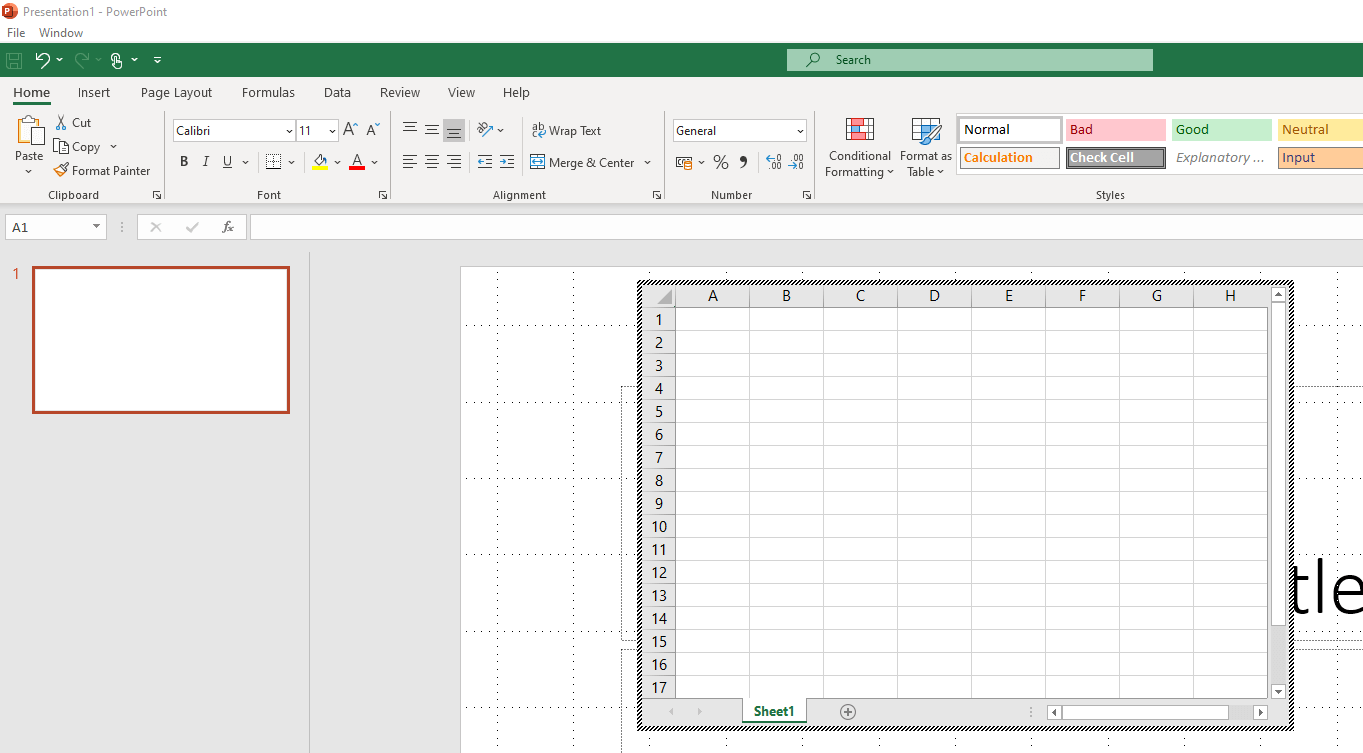 create a powerpoint presentation from excel