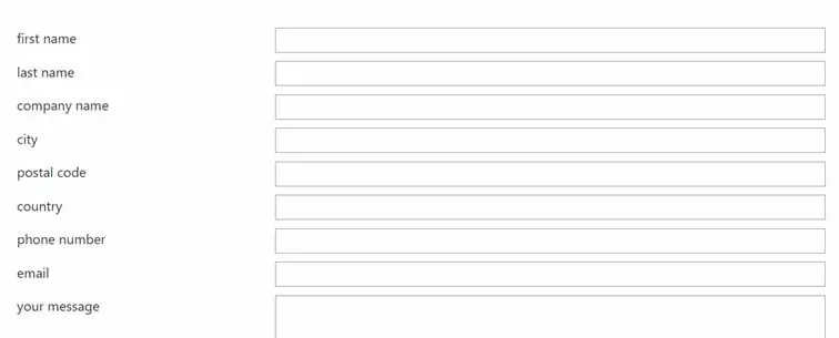 Joomla contact form created using visforms