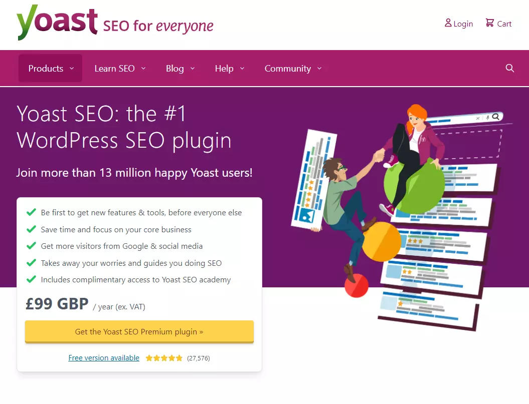 Homepage of Yoast