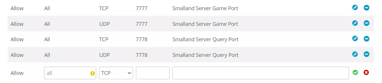 Open Smalland server ports in the IONOS Customer Centre