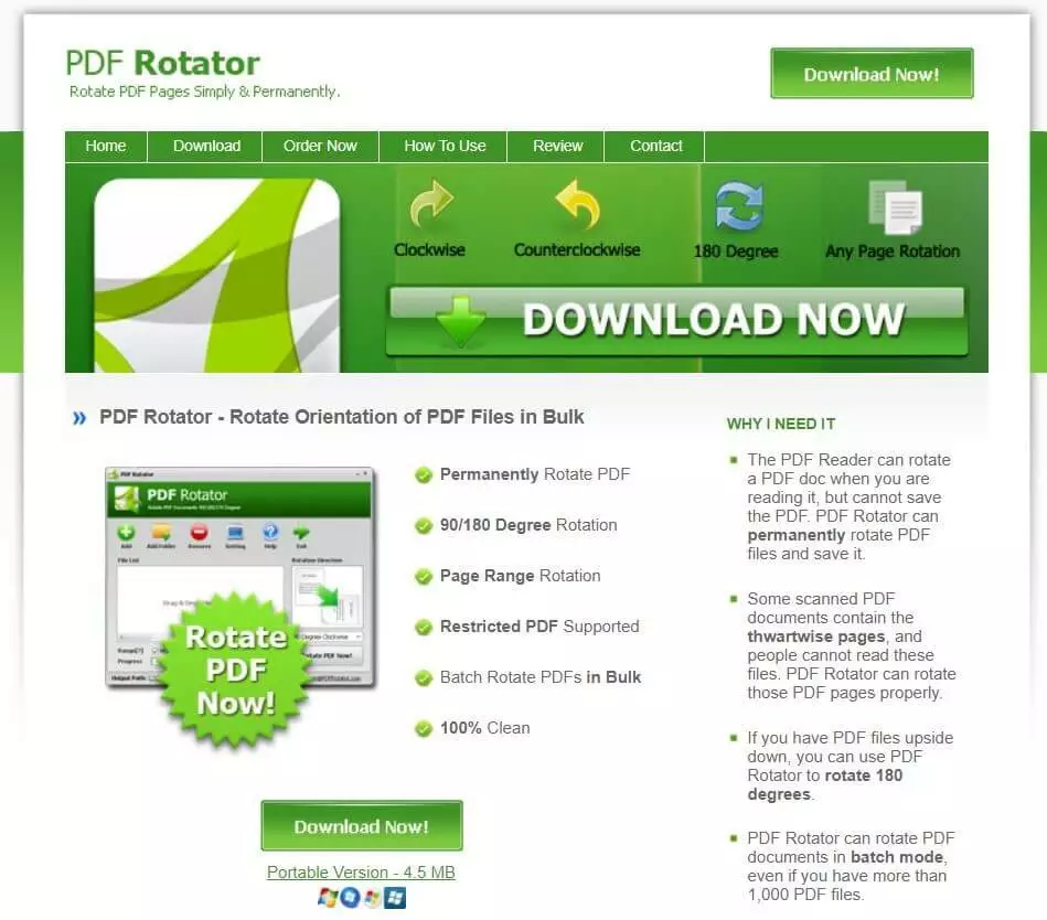 PDF Rotator: Rotate and save PDF file