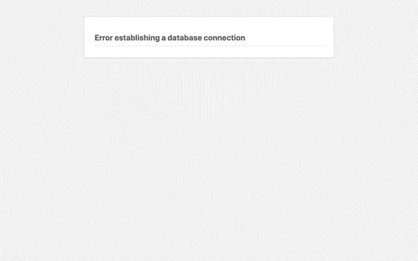 WordPress error ‘Error establishing a database connection’