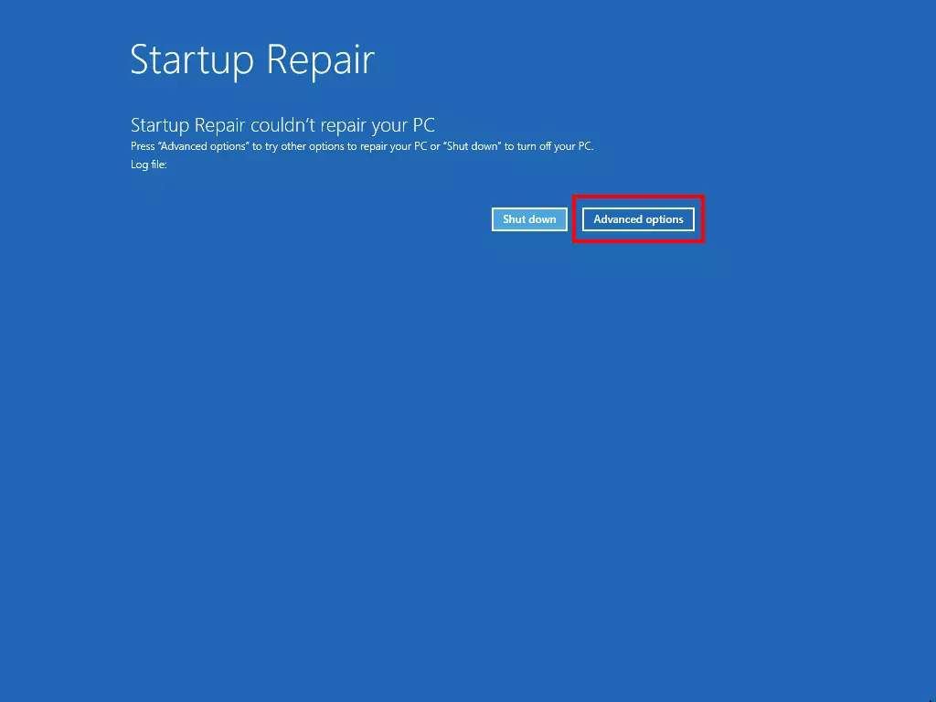 Windows 8: startup repair couldn’t repair PC