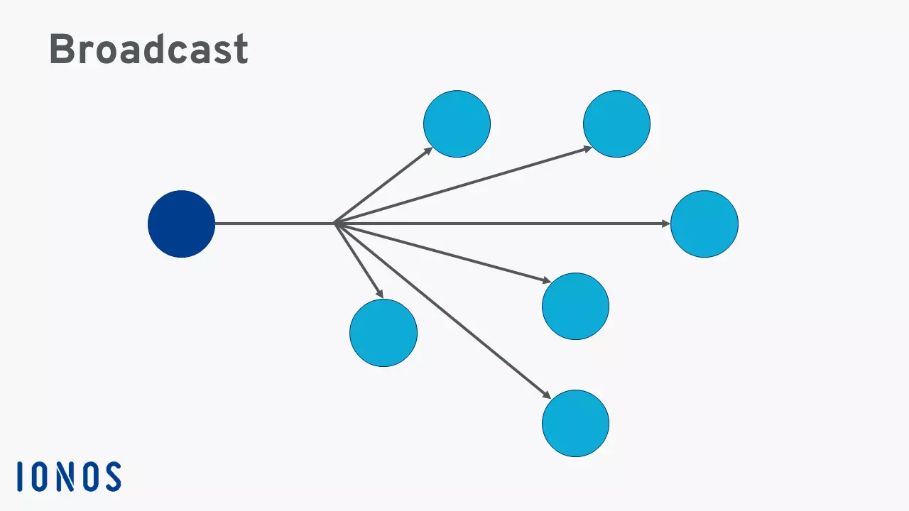 Schematic representation of the broadcast communication form