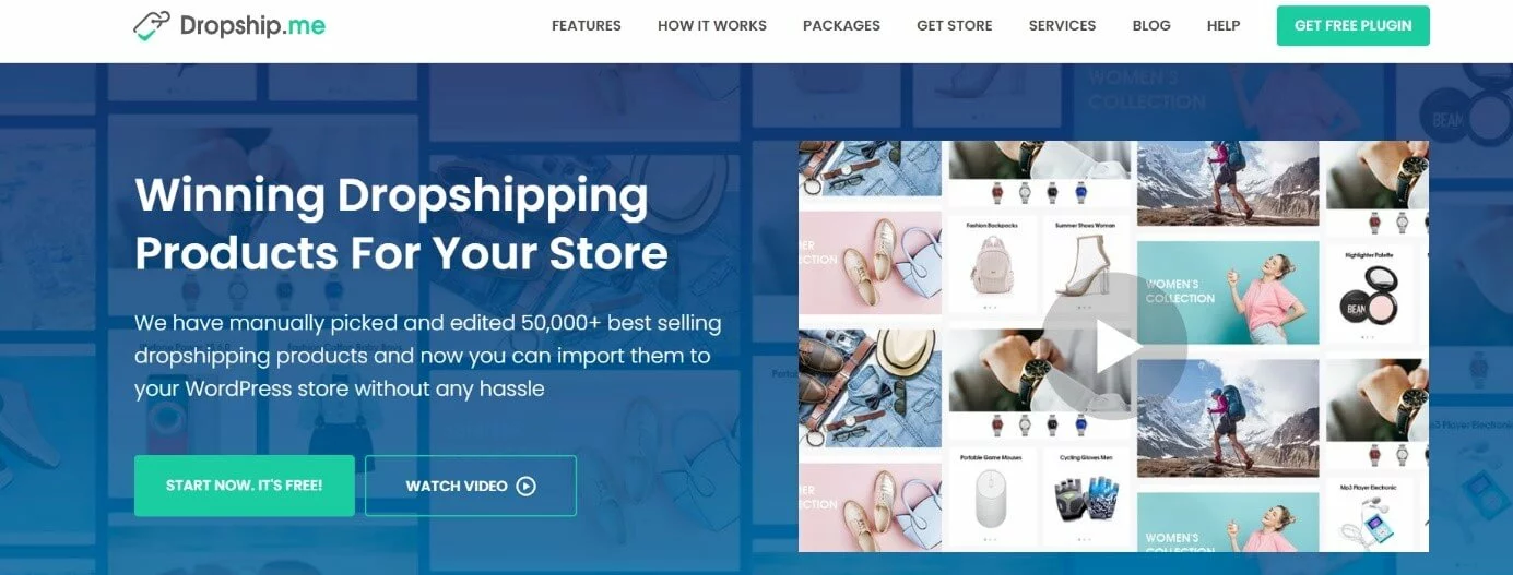 Screenshot of DropshipMe website