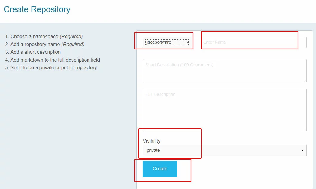 Docker - Visibility drop-down