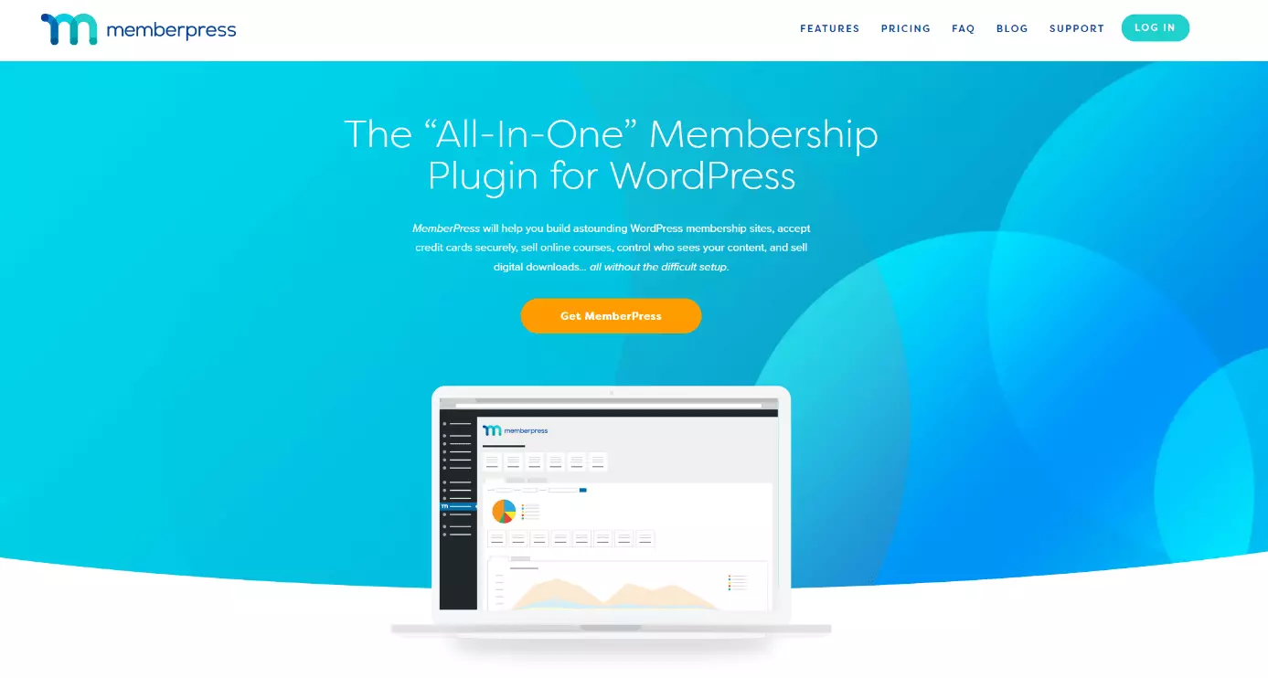 Screenshot of MemberPress website