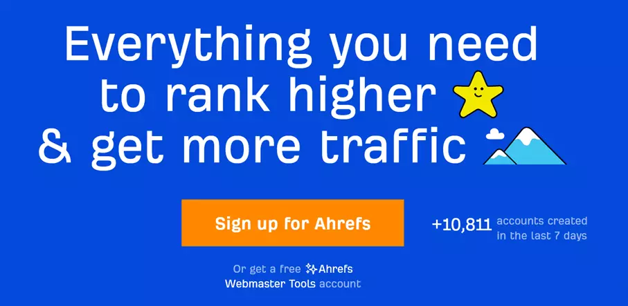 Screenshot of Ahrefs website