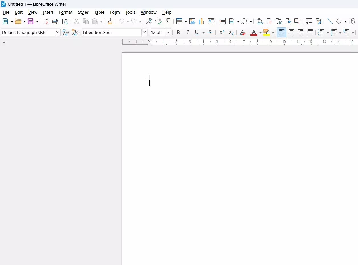 Excerpt from LibreOffice