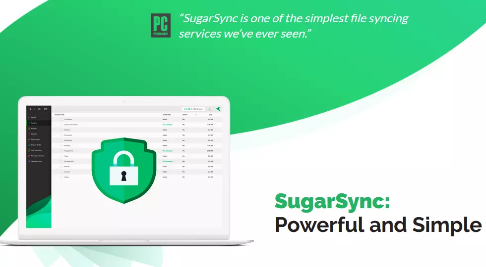 SugarSync website screenshot