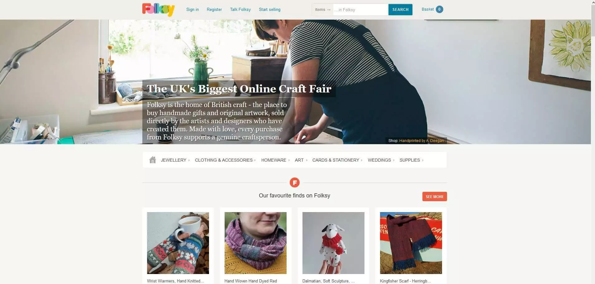 folksy homepage