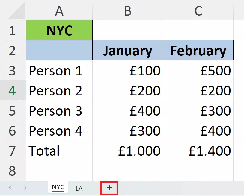 Creating a new worksheet for merged data