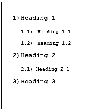 Numbered headings