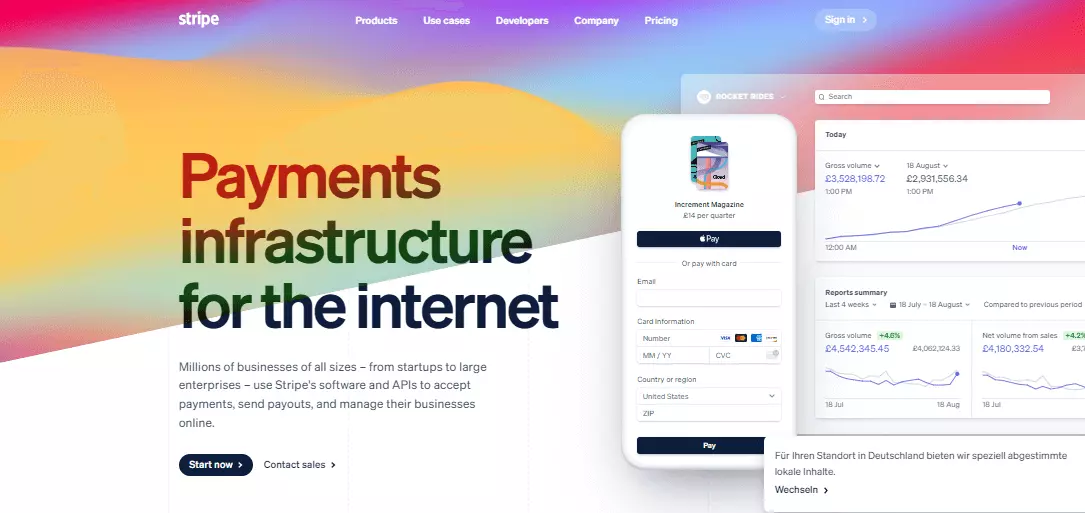 Stripe Homepage