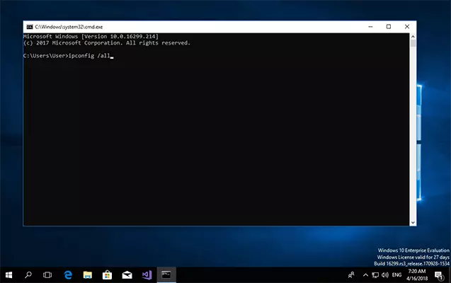 The terminal on Windows 10 Enterprise