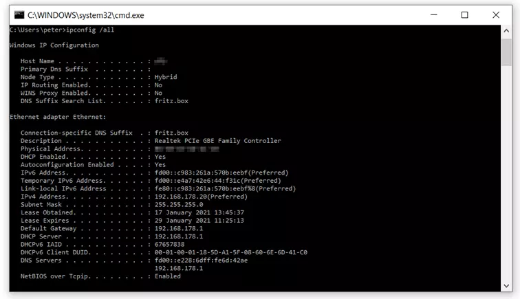 Clearing the DNS cache