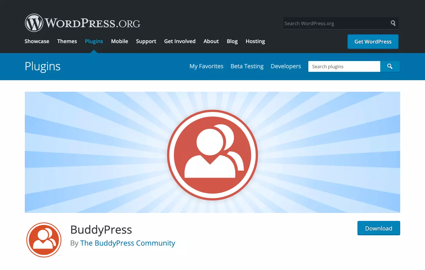 BuddyPress logo on WordPress.org