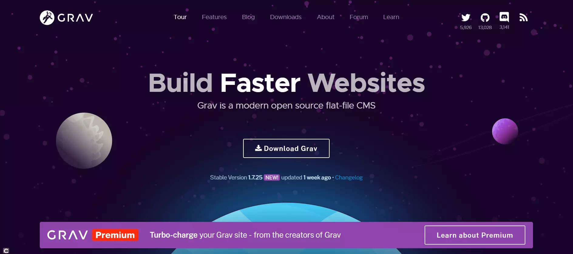 Homepage of the Grav project