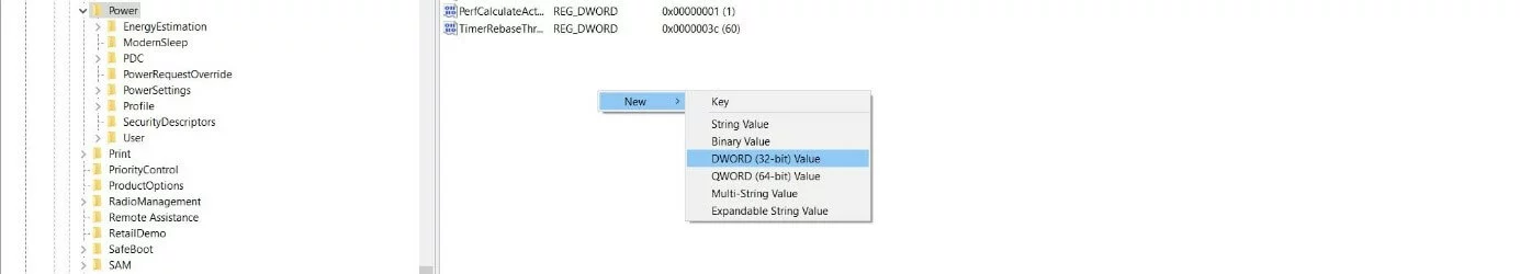 Creating a key in the Windows Registry