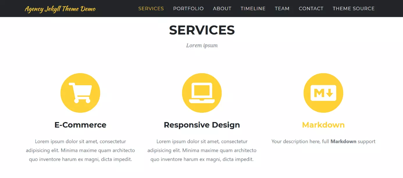 Jekyl theme Agency