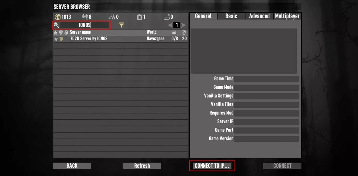 7 Days to Die: Server Browser