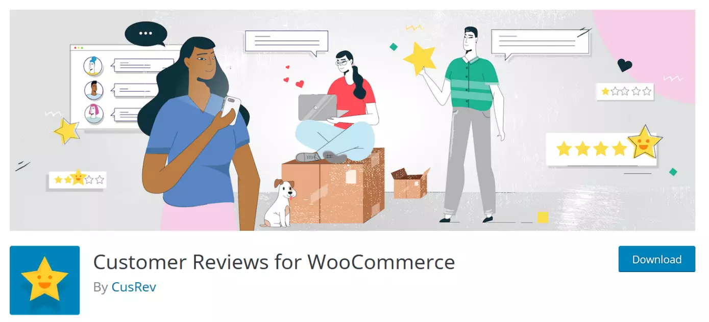 Customer Reviews for WooCommerce is a handy rating solution for online shops