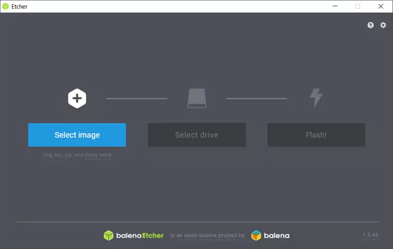 Flashing the NextCloudPi image – Preparing in balenaEtcher