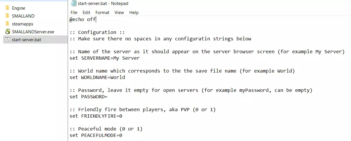 Smalland server: Script