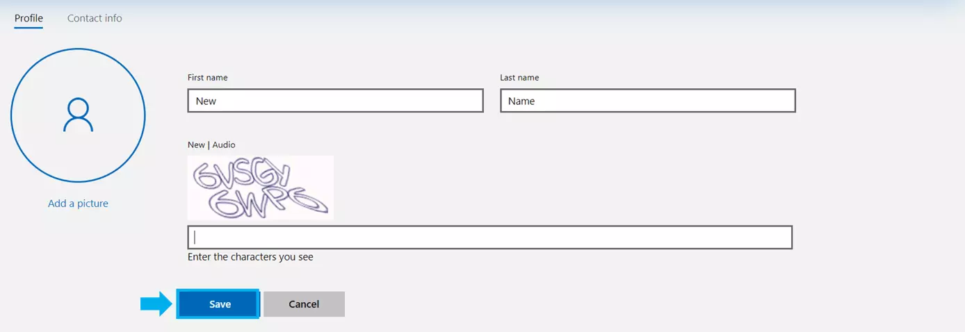 Dialogue to choose new Microsoft account name