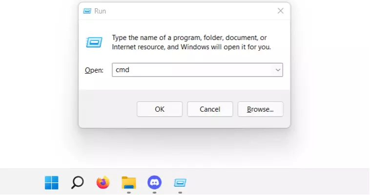 Windows 11: ‘cmd’ command via ‘Run’