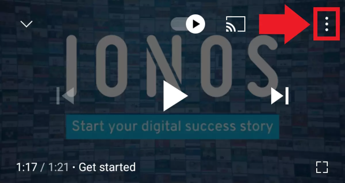 The three-dot icon brings you to the Settings for the video