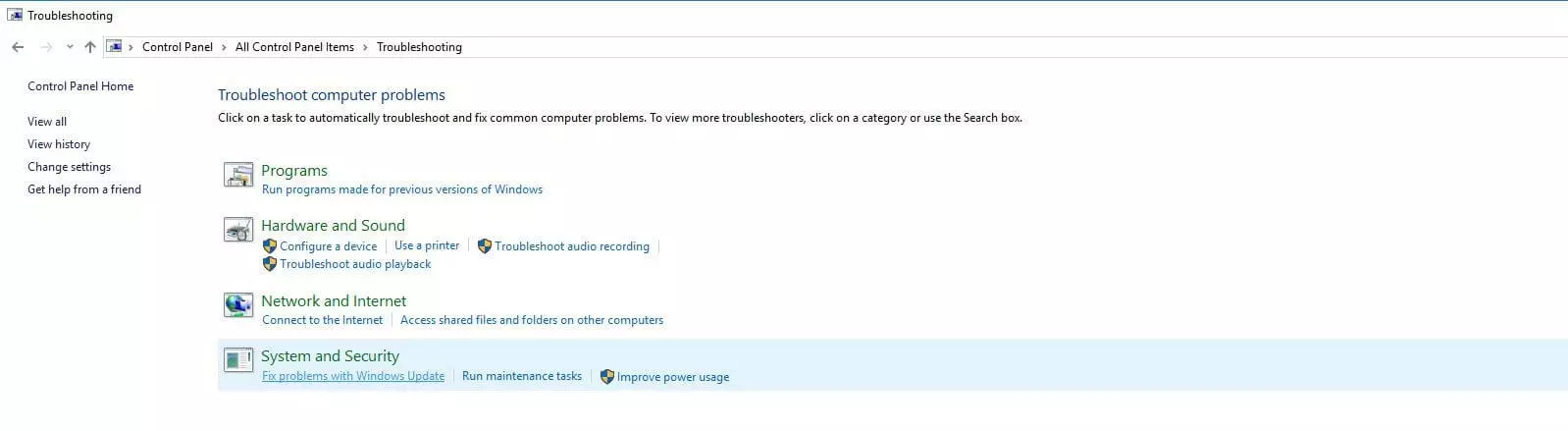 Windows Troubleshooter