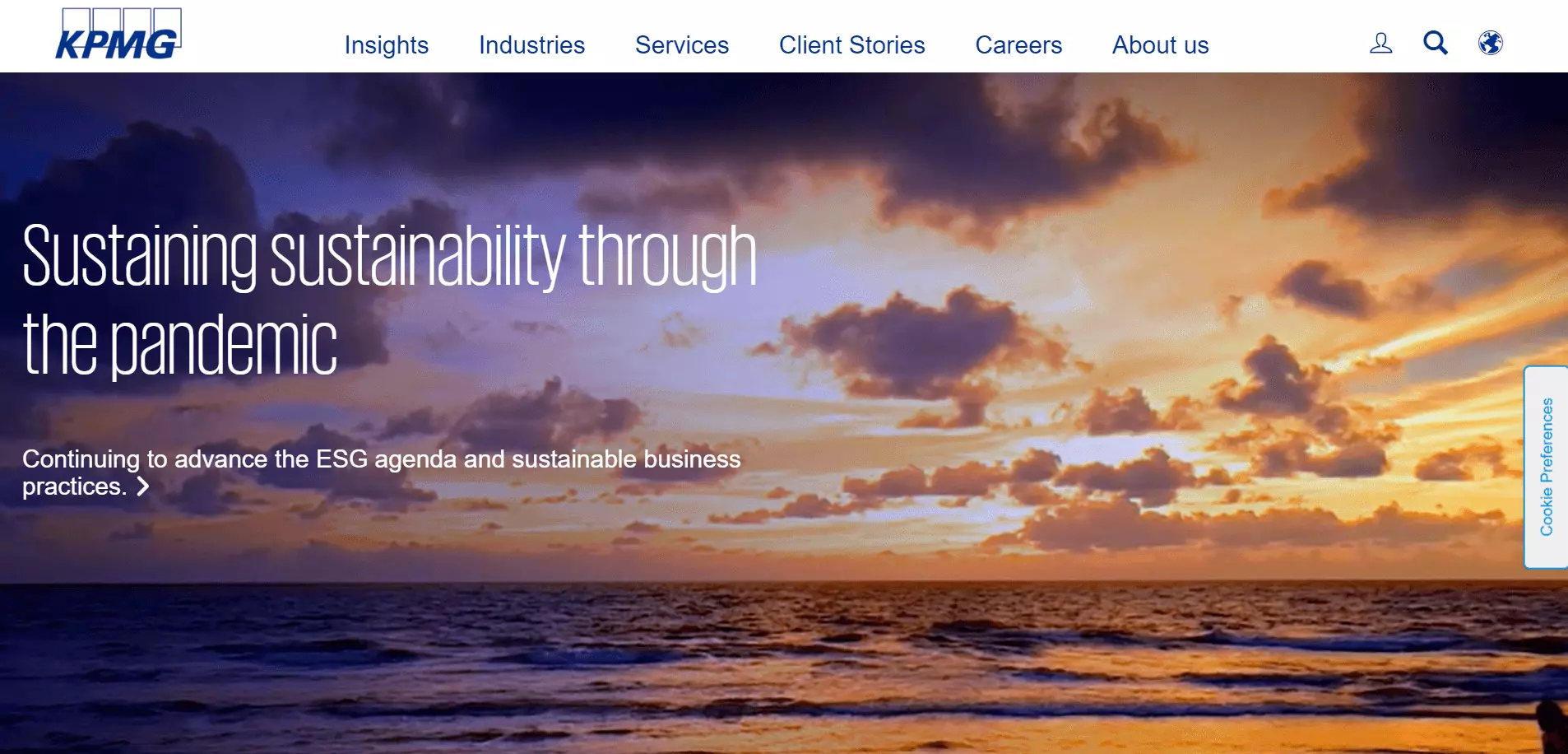 KPMG homepage