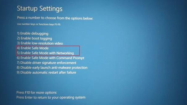 Windows 11: Enable Safe Mode in the Start-up Settings