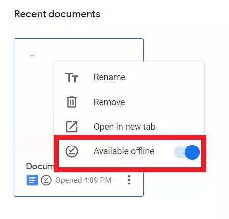 Make select files ‘Available offline’