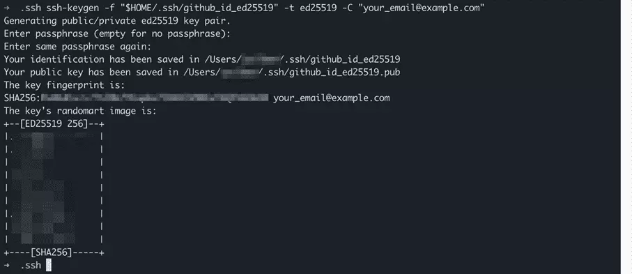 Creating an SSH key pair for GitHub