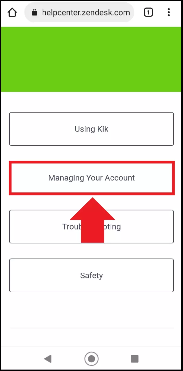 Go to ‘Managing Your Account’ for more settings