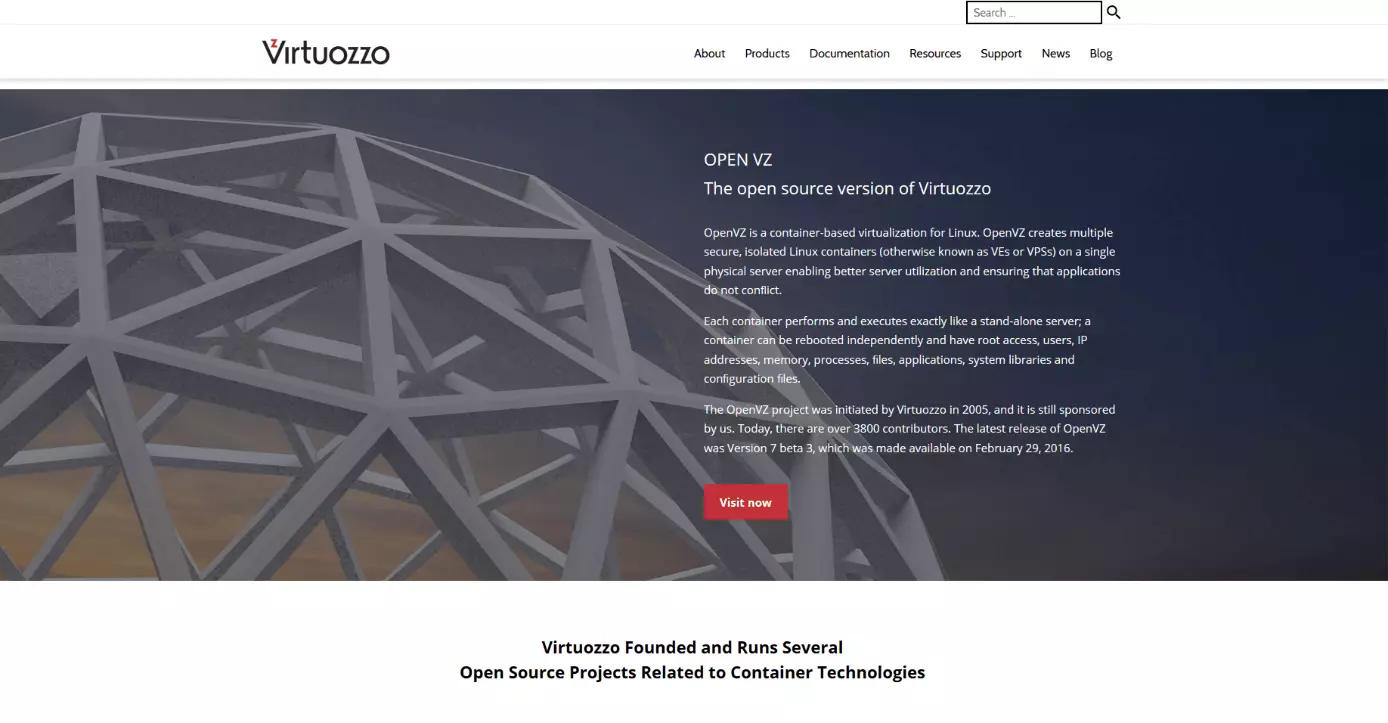 The Virtuozzo open source project on virtuozzo.com/open-source