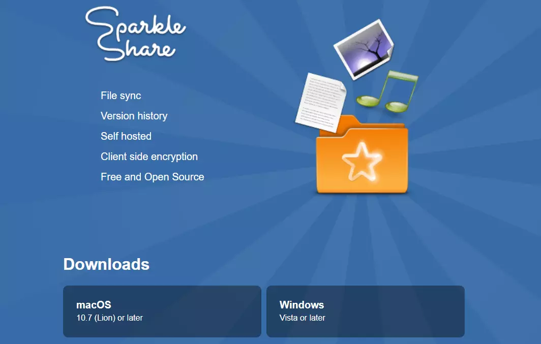 SparkleShare website