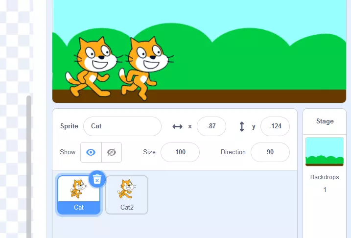 Scratch tutorial: Cat sprite