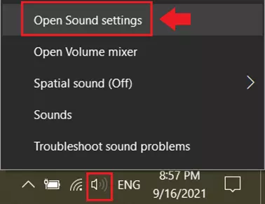 If the HDMI sound output does not happen automatically, switch your audio device under ‘Open Sound settings”