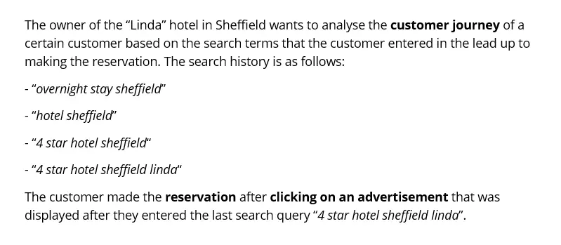 Example scenario for using attribution models