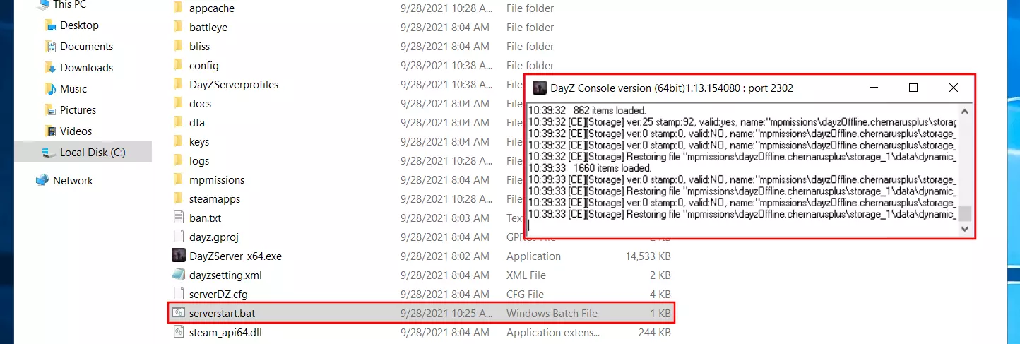 DayZ Server: Batch file and DayZ Console