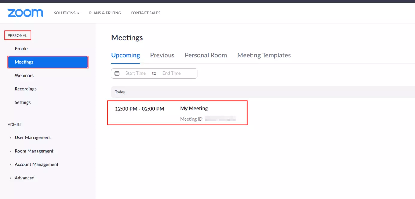 Zoom web application: Joining a meeting