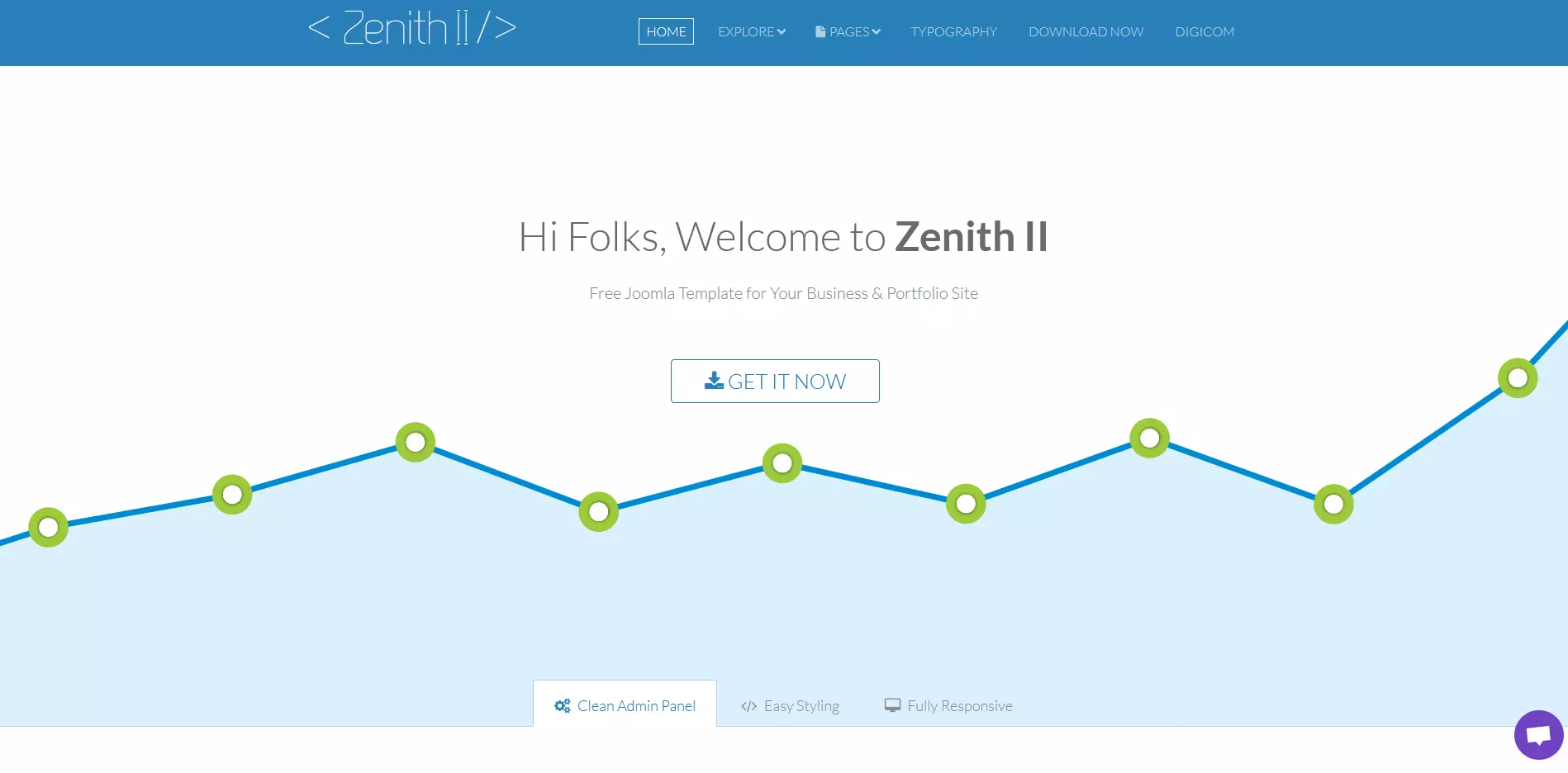 Third Joomla template – Zenith II