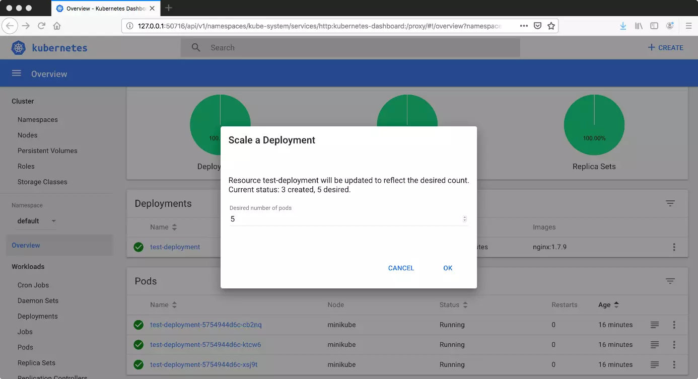 Scaling a deployment in Kubernetes