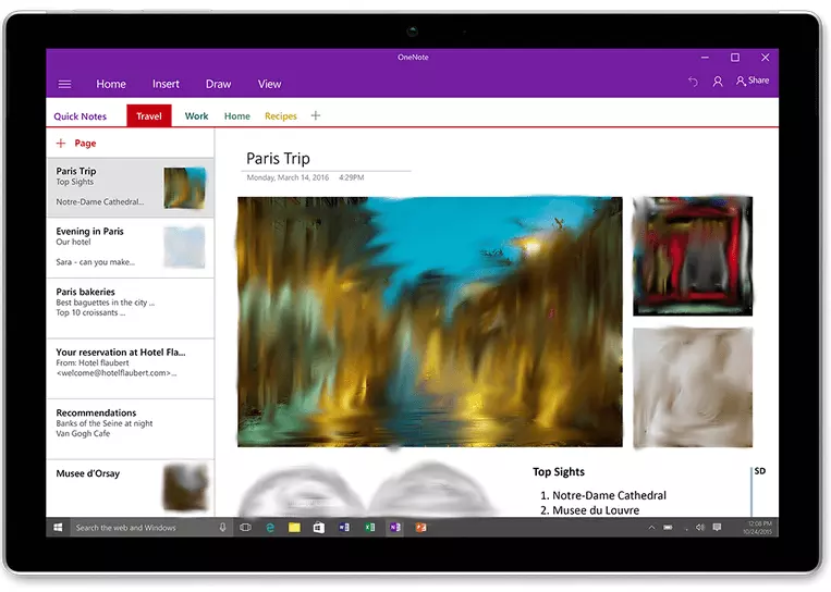 OneNote Homepage