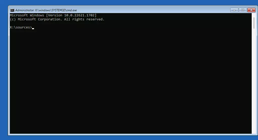 Screenshot of Command Prompt in Windows 11