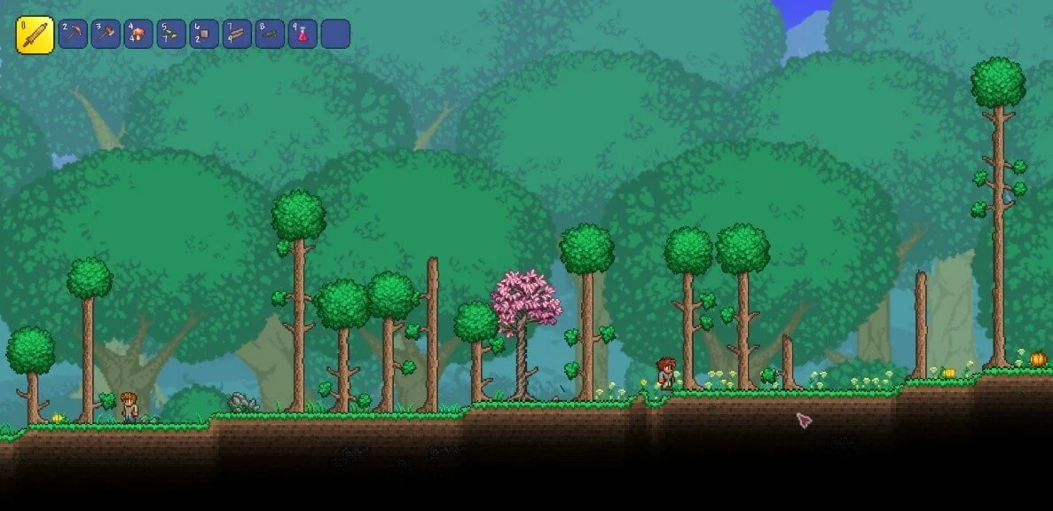 Game scene from Terraria